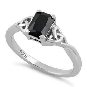 .925 Sterling Silver Ring Black